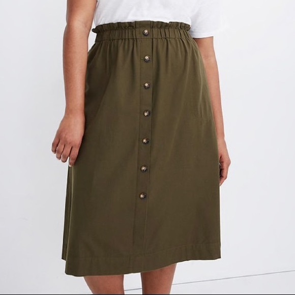 paperbag button skirt